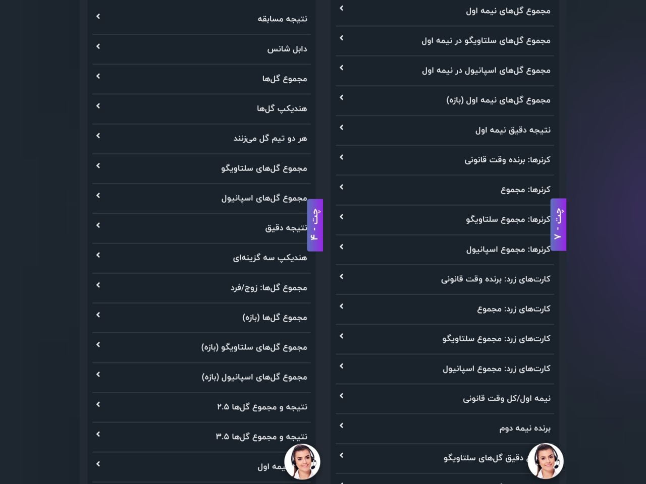 پوشش رشته های ورزشی در سایت پرفکت کازینو 