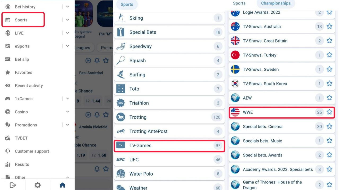 اموزش شرط بندی wwe در وان ایکس