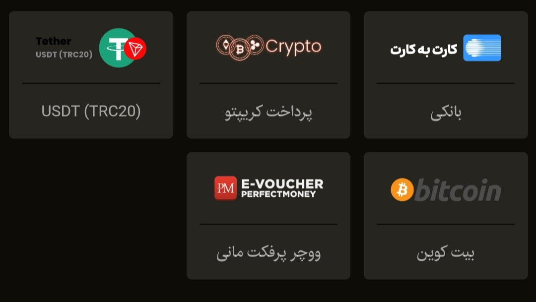 شارژ حساب در berrybet