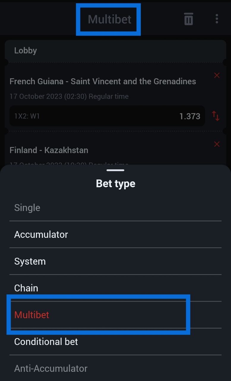 آموزش مولتی بت وان ایکس بت