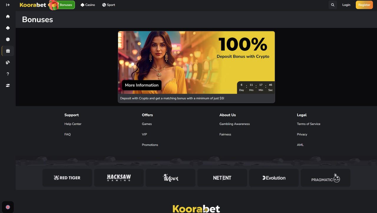 بونوس های سایت کورا بت