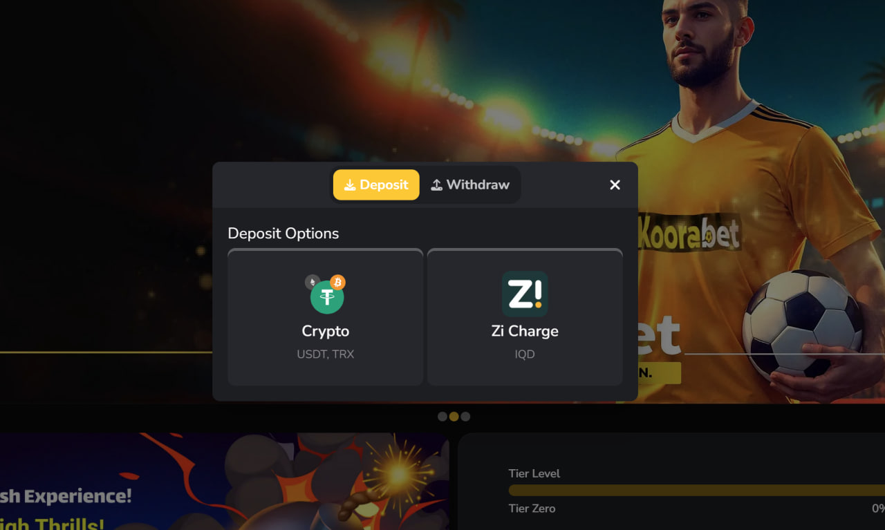 شارژ و برداشت در سایت کورا بت