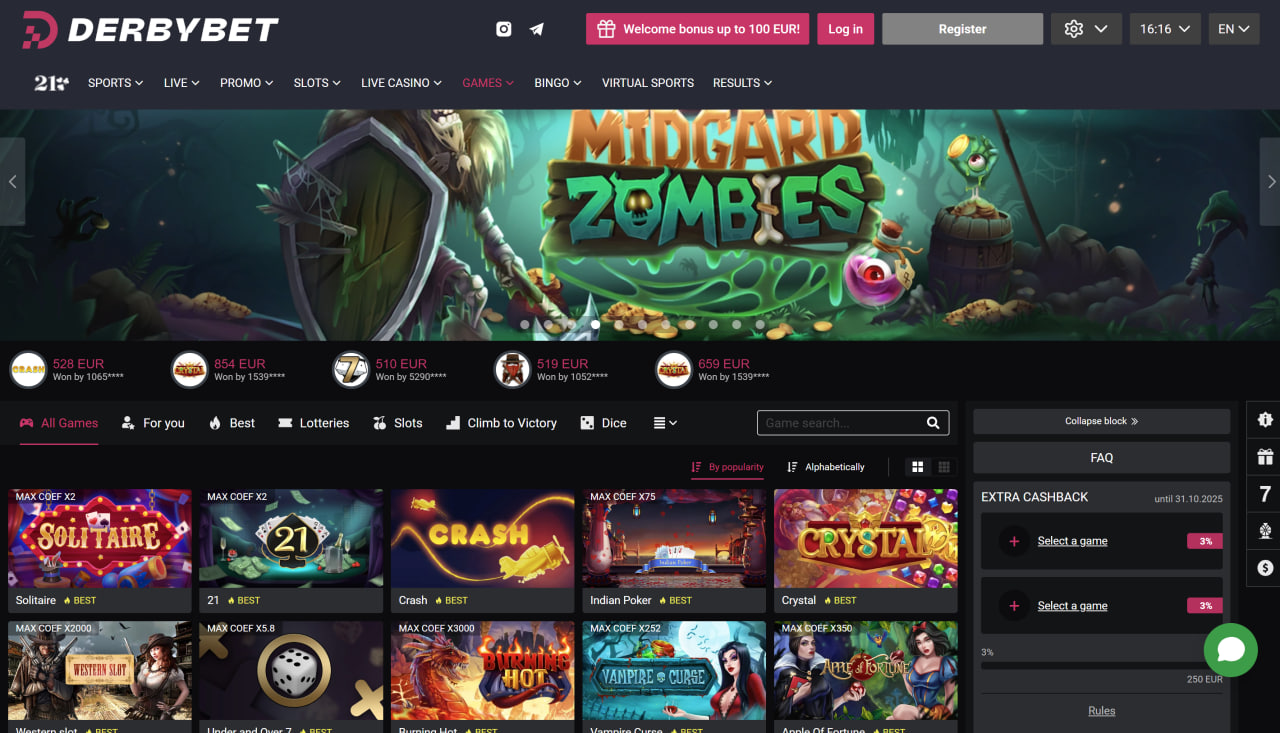 بازی های کازینو در دربی بت