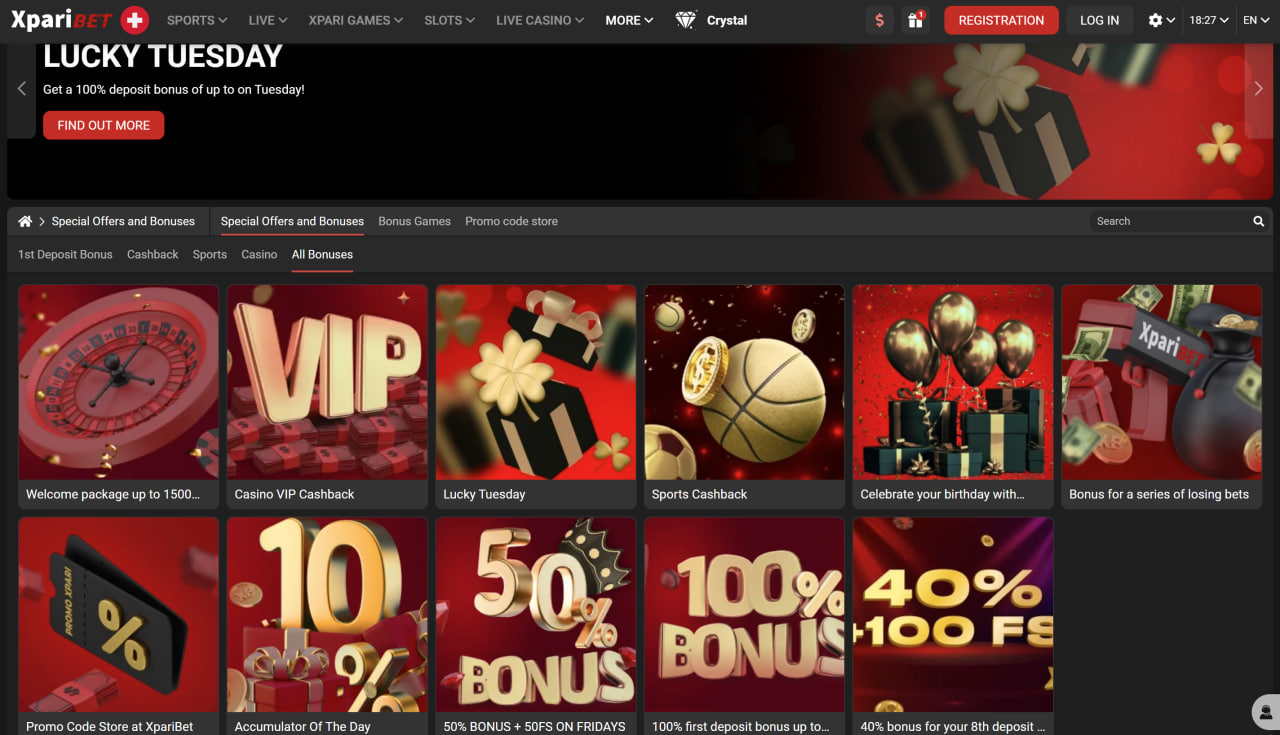 بونوس های سایت ایکس پاری بت