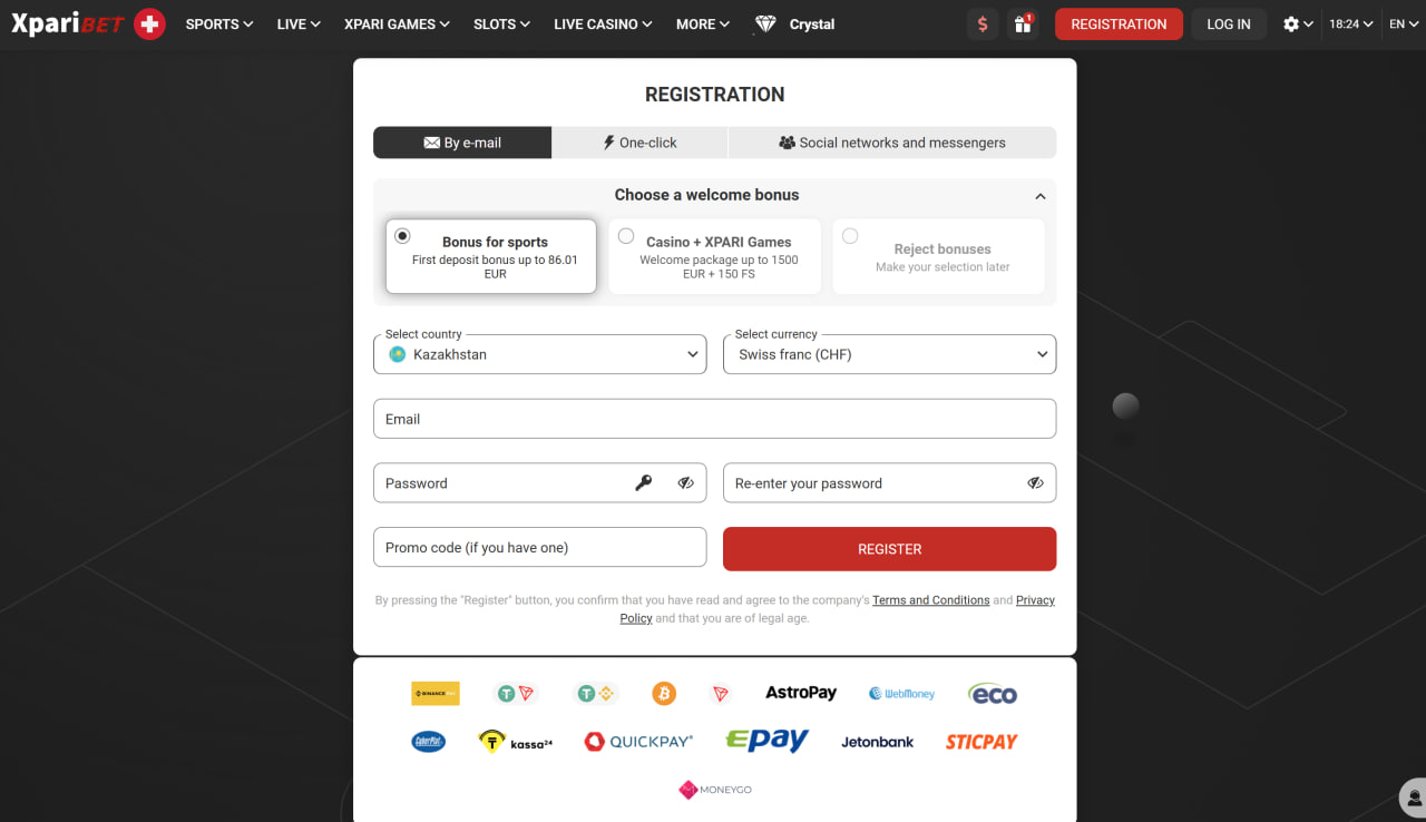 ثبت نام در سایت ایکس پاری بت